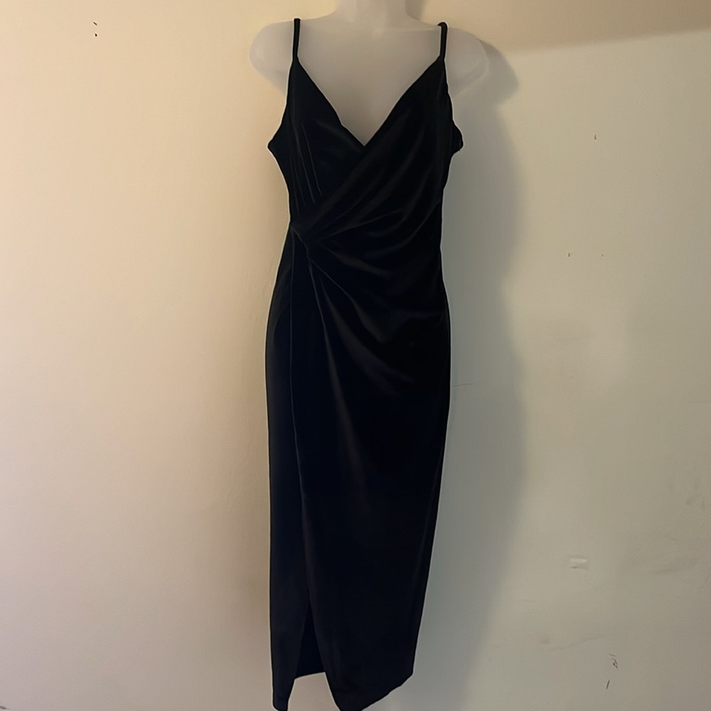 Black velvet dress